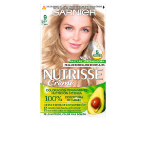 GARNIER NUTRISSE CREME Coloración Permanente 100% Cobertura Rubio Muy Claro 9 - 3 Unidades
