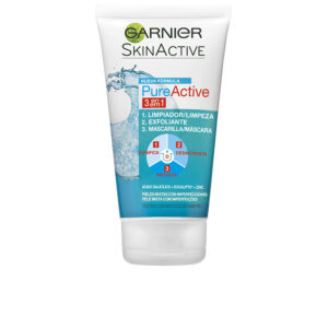 GARNIER PURE ACTIVE 3 EN 1 Limpiador para Piel Mixta con Imperfecciones Gel 150 ml