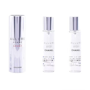 CHANEL Allure Homme Sport Cologne Eau de Toilette Travel Spray con 2 Recargas 3 x 20 ml